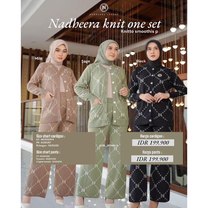 SPECIAL PRICE | NADHEERA KNIT ONESET ( PANTS ) | BY NADHEERA LUXURY