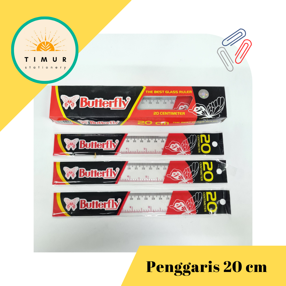 

Penggaris 20 cm Butterfly per Pc