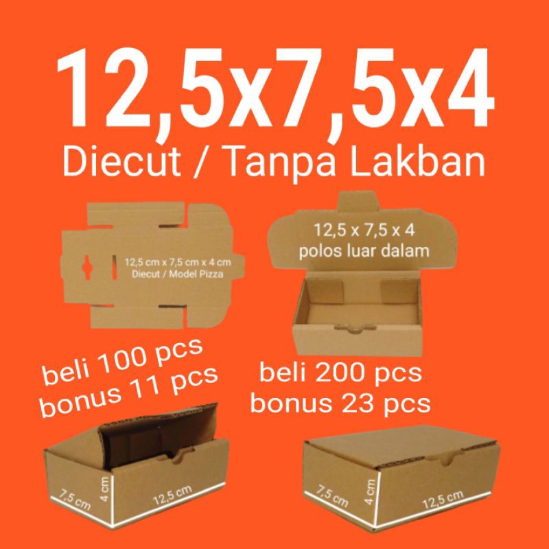 

Kardus karton box pizza / diecut 12x7x4