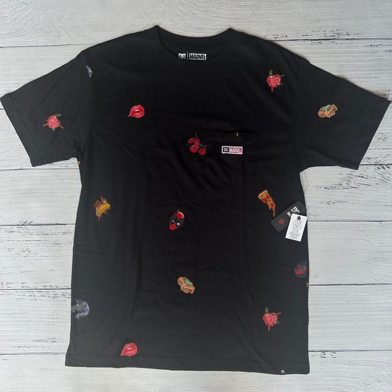 DC shoes x MARVEL baju kaos spiderman deadpool NEW ORIGINAL 100%