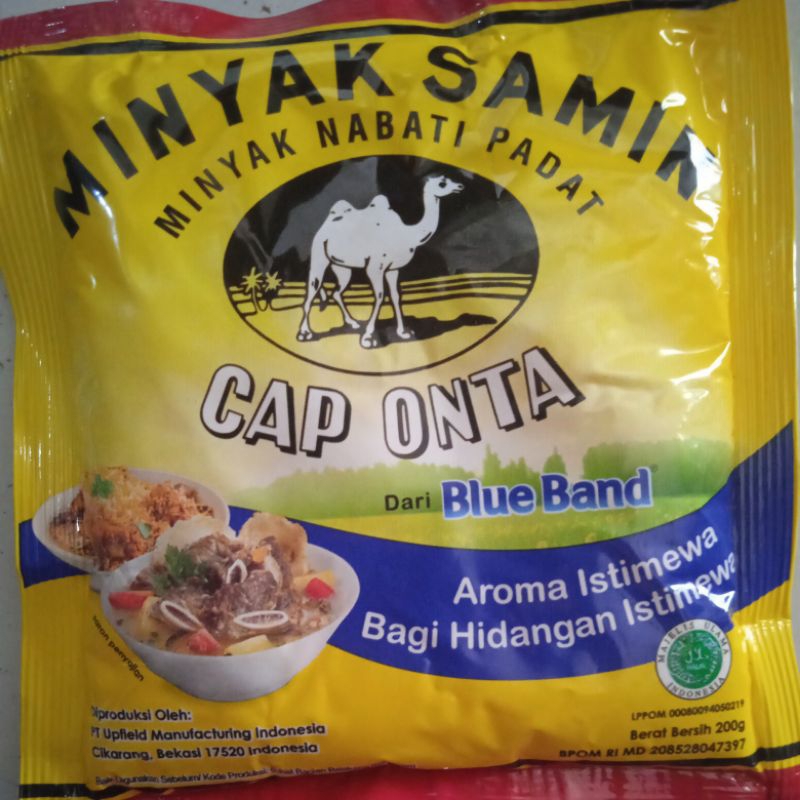 

MINYAK MARGARIN SAMIN CAP ONTA 200gr Termurah exp peb 2026