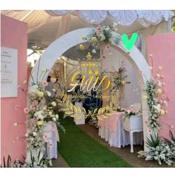 backdrop triplek 3d model lengkungan, pintu masuk dekorasi, gapura dekorasi, gapura pelaminan, dekor