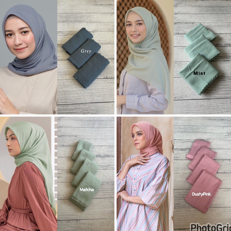 Jilbab Polos Voal Premium Laser cut