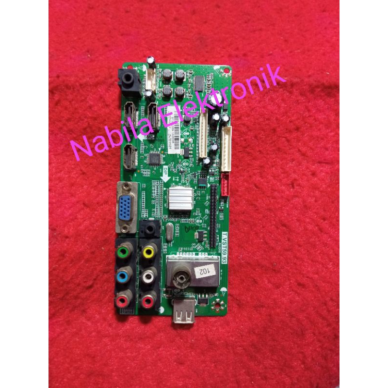 MESIN TV LED POLYTRON PLD32T451 - MOTHERBOARD - MAINBOARD TV POLYTRON 32T451
