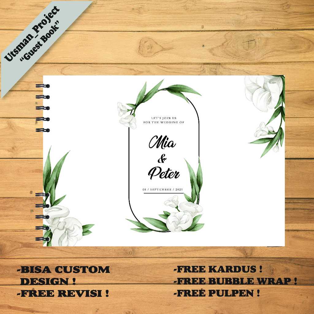 

Guest Book HardCover Wedding Buku Tamu Pernikahan Custom Premium