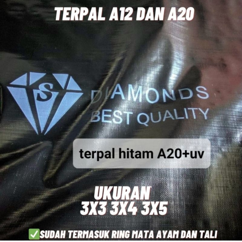 "Jual Produk terpal tenda a12 dan a20 hitam hitam korea ukuran 2x3 untuk tenda truck waterproff