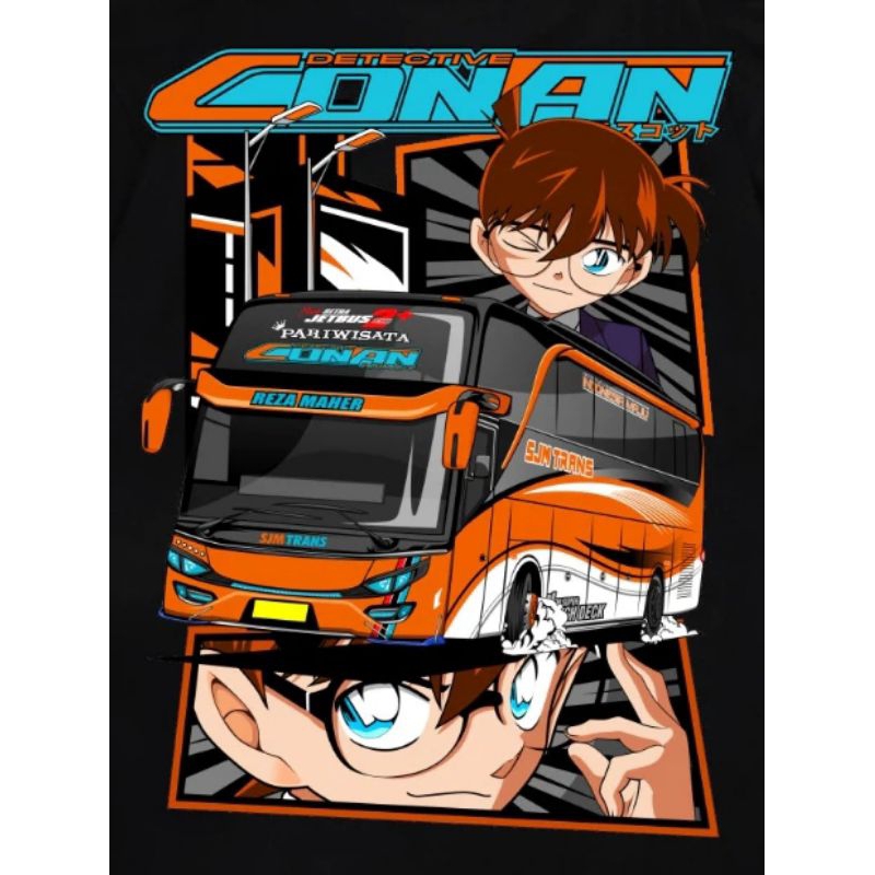 5 stiker bus sticker bis sjm trans conan , grosir stiker