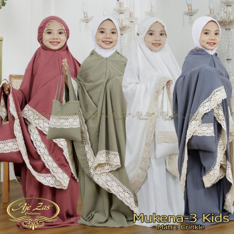 BISA COD Mukena Anak Kode 03 Bahan Kringkel Airflow Premium By Ory AjeZas Collection