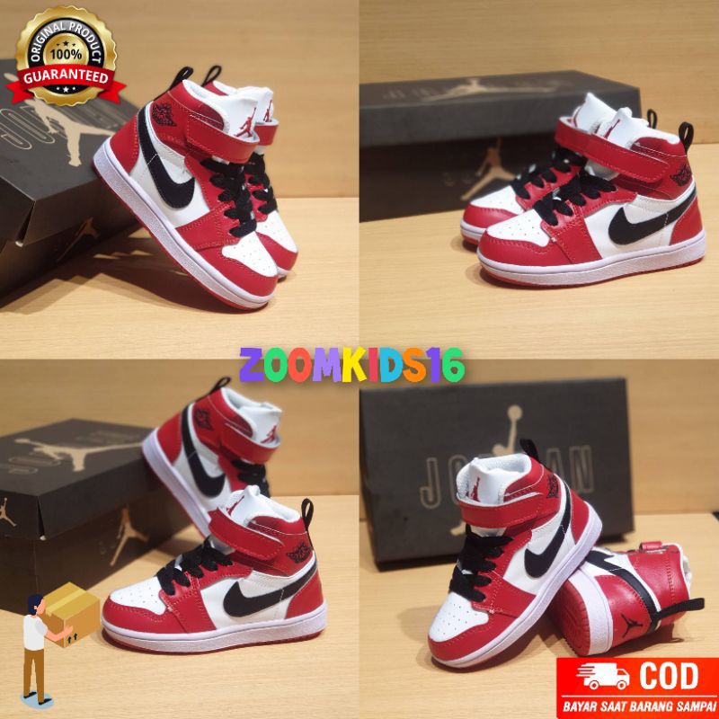 sepatu jordan anak laki laki merah sepatu anak cowo kado anak