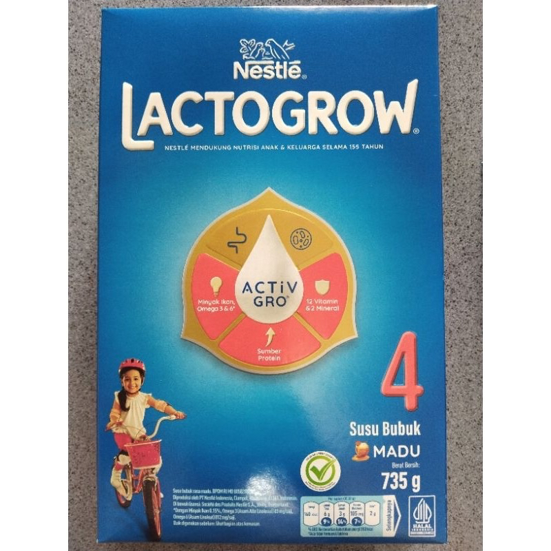 

LACTOGROW 4 MADU 735 Gram