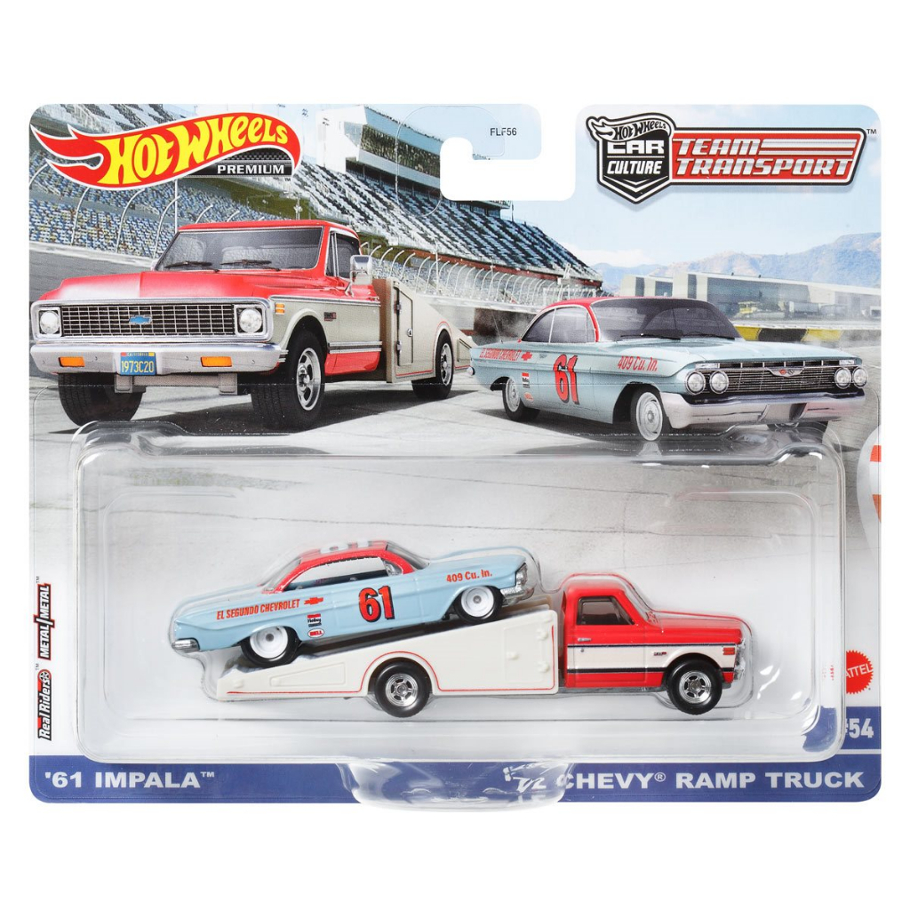 Hotwheels Chevy Impala Ramp Truck Team Transport