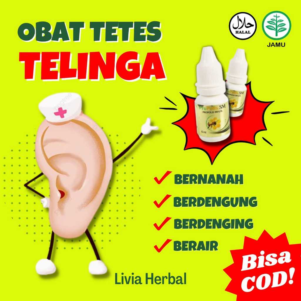 [BISA COD] Propolis SM Brazil - Obat Herbal Telinga Bernanah Bau Menahun Kuping Berair Budeg Berdeng