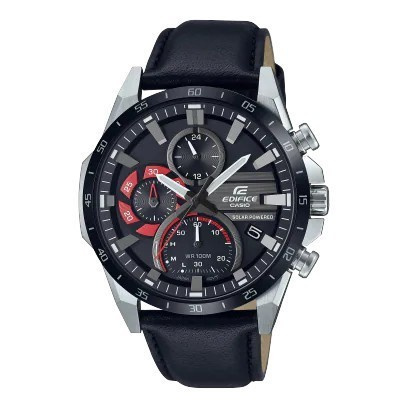Original 100% Edifice EQS-940BL-1AVUDF-Jam Tangan Pria Casio Analog Original Solar Kulit