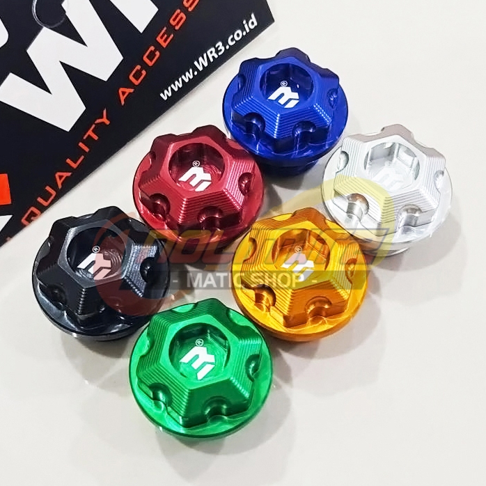 Tutup Baut Oli Mesin WR3 Oil Cap XMAX GSX Satria FU