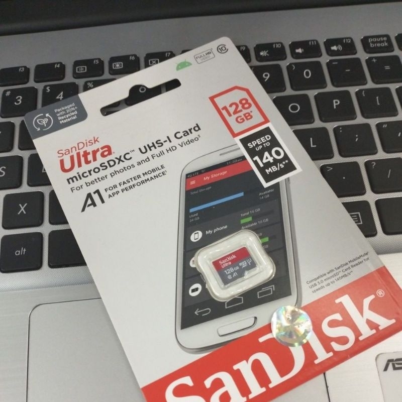 Memory Sandisk 128GB Sandisk ultra Micro SD Class 10 Speed 140Mb/s A1 Original 100%