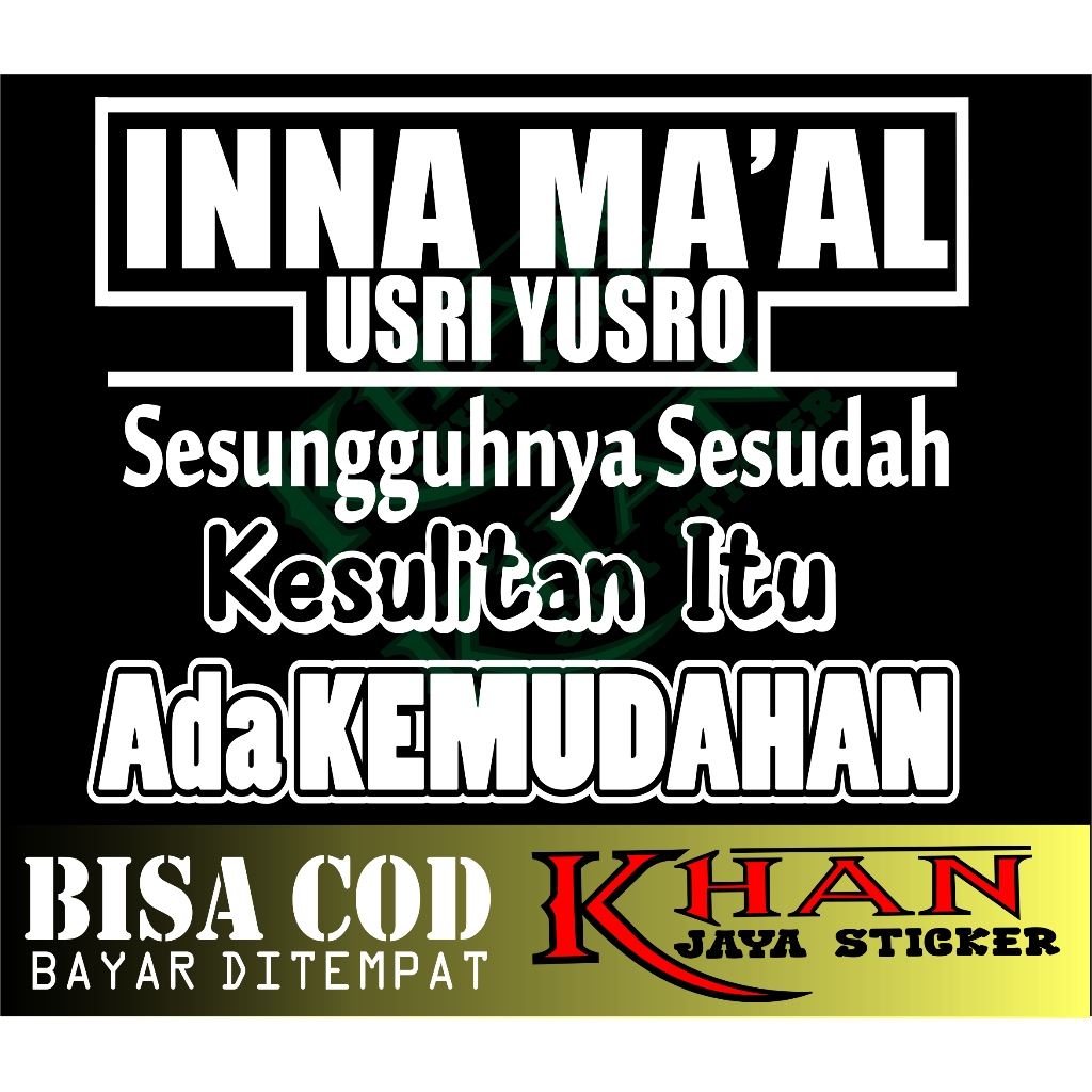 Stiker,mobil,VIRALstiker.kaca,pintu.atau.bodi.INNA.MAAL.USRI.YUSRO
