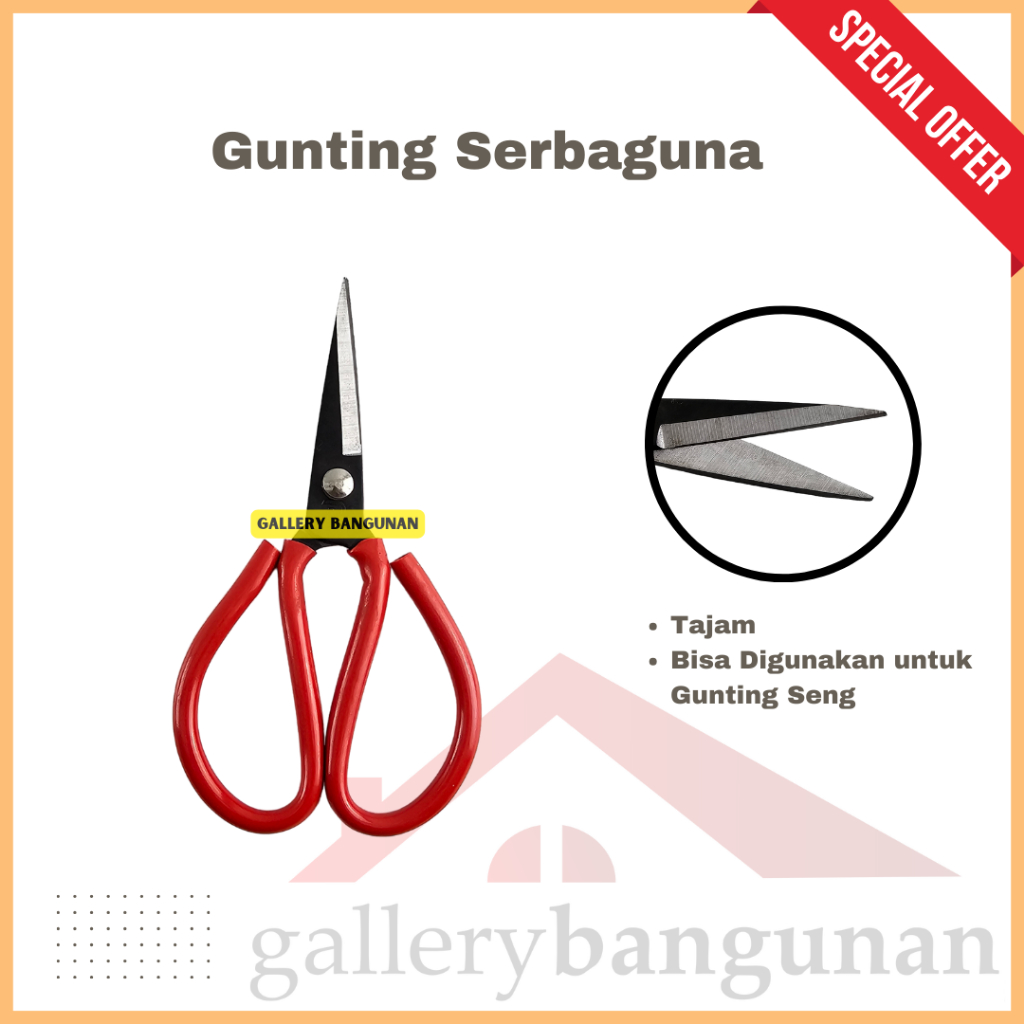 

Gunting Kain Kodok Serbaguna 8" Tajam Seng Kertas