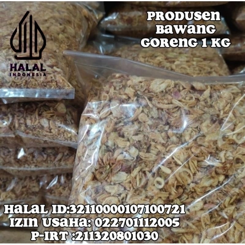 

RK60 Bawang Goreng Brebes 1kg Grade B Manis Gurih