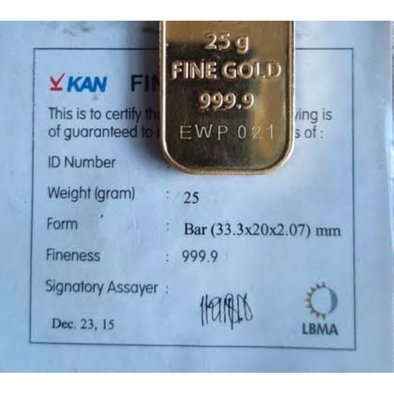 Mas Antam berdiri 25 gr logam mulia antam perhiasan cantik wanita 100% real