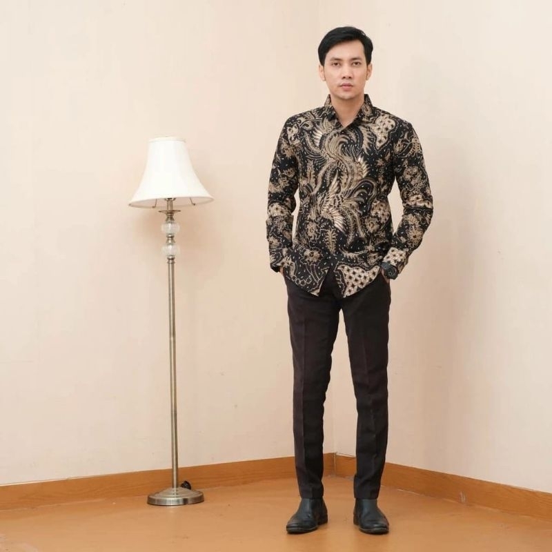 TERBARU Batik pria modern slimfit Baju Batik Pria Lengan Panjang slim fit baju batik Slimfit pria pr
