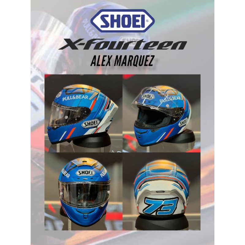 SHOEI X14 ALEX MARQUEZ XFOURTEEN XSPIRIT SHOEI HELM FULLFACE MURAH