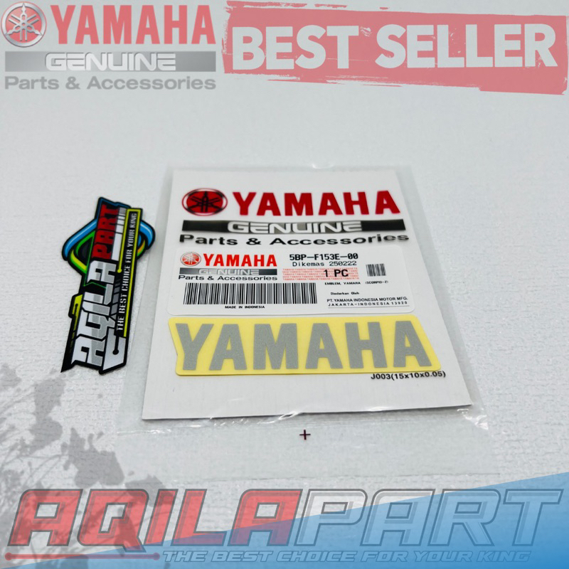 STIKER EMBLEM PAD SAMBUNGAN BODY SILVER MIO SPORTY ORIGINAL