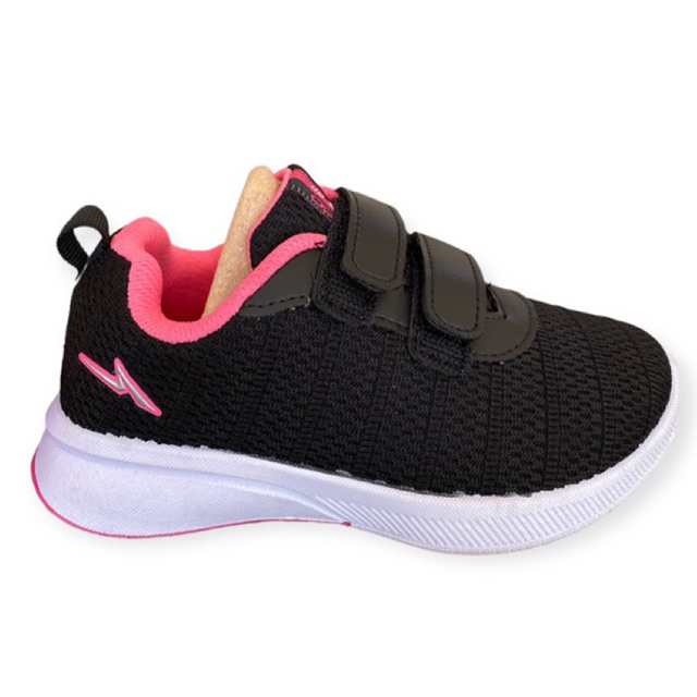 SEPATU ANDO SAGA VLC sepatu sekolah ando  hitam pink / sepatu ando perekat cewek