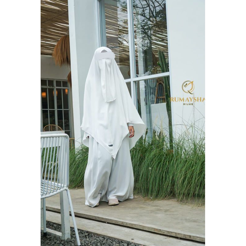 Gamis Only Putih Syar'i Jazeera by Rumaysha Hijab