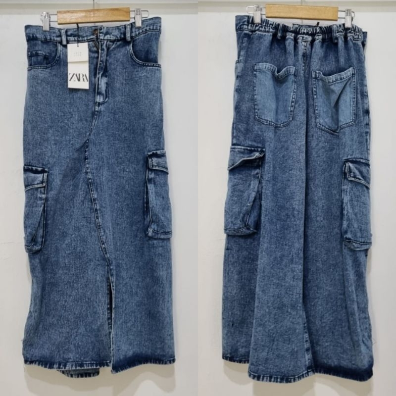 Rok 𝚓𝚎𝚊𝚗𝚜 // span 𝟸𝟶𝟻𝟹𝟽//Rok jeans cargo//Rok jeans Zara//Rok