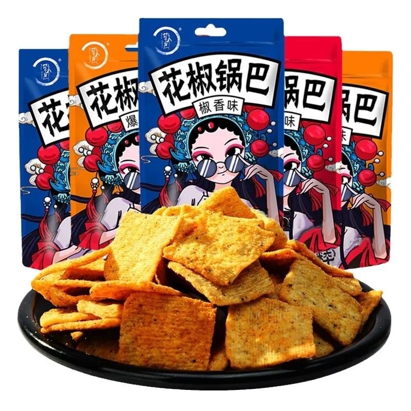 Cemilan Snack Keripik Hua Jiao Ba Guo 100 gram