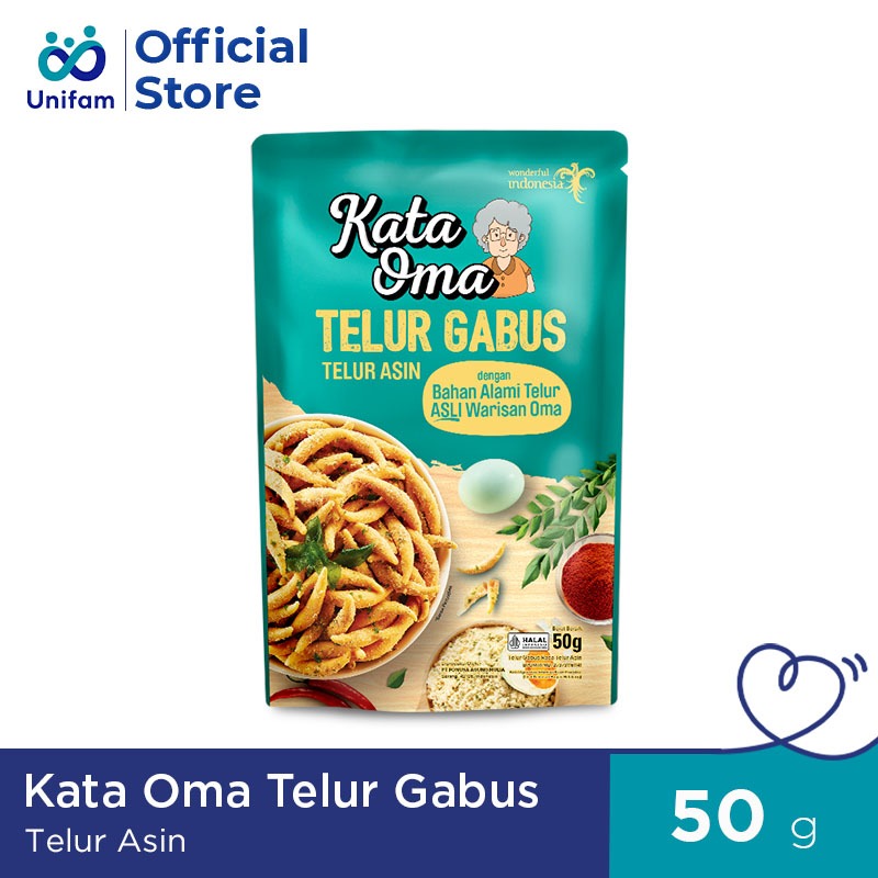 

Kata Oma Telur Gabus Rasa Telur Asin - Cemilan Kue Gabus 50 Gr