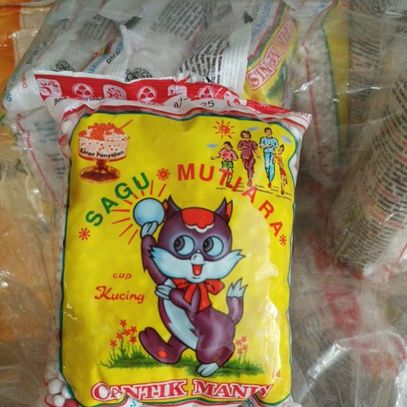 

sagu mutiara cap kucing kemasan 100 gram