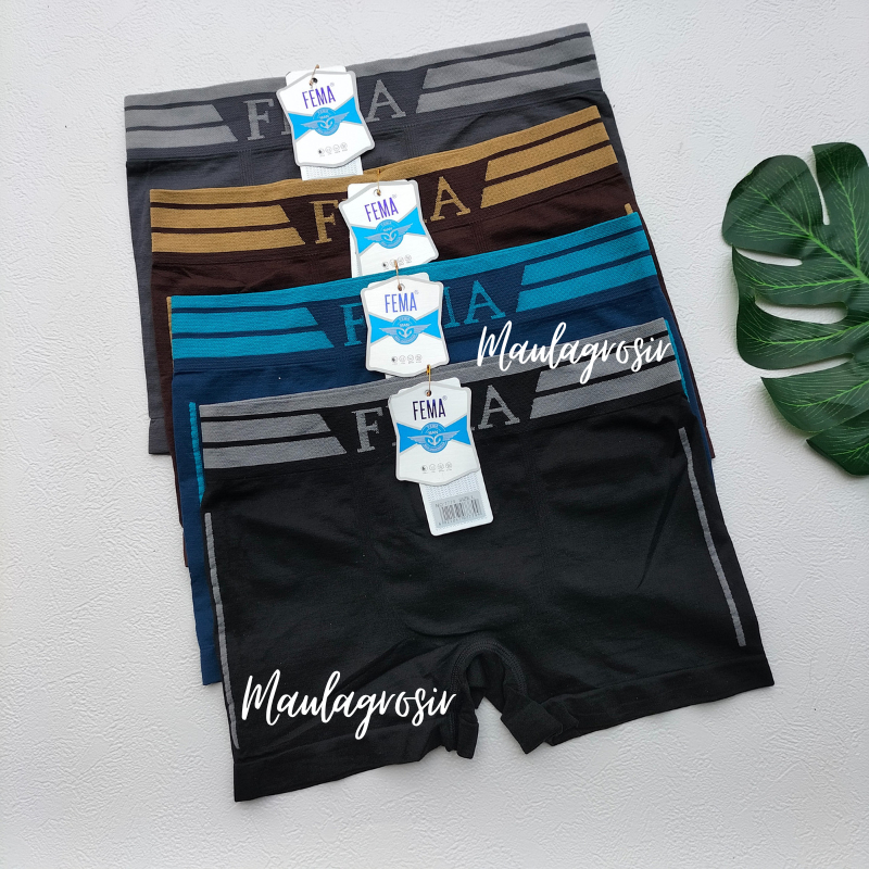 6 PCS BOXER Jumbo Pria Dewasa Rajut Import