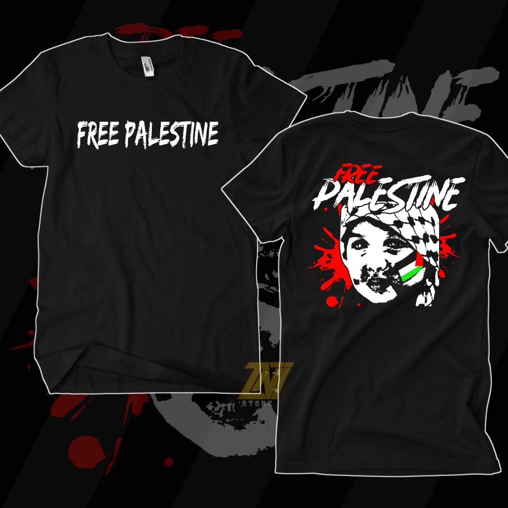Kaos Kekinian Tshirt Baju Distro Pakaian Free Palestina 5 / Free FOr Palestina / Save Palestina Unis
