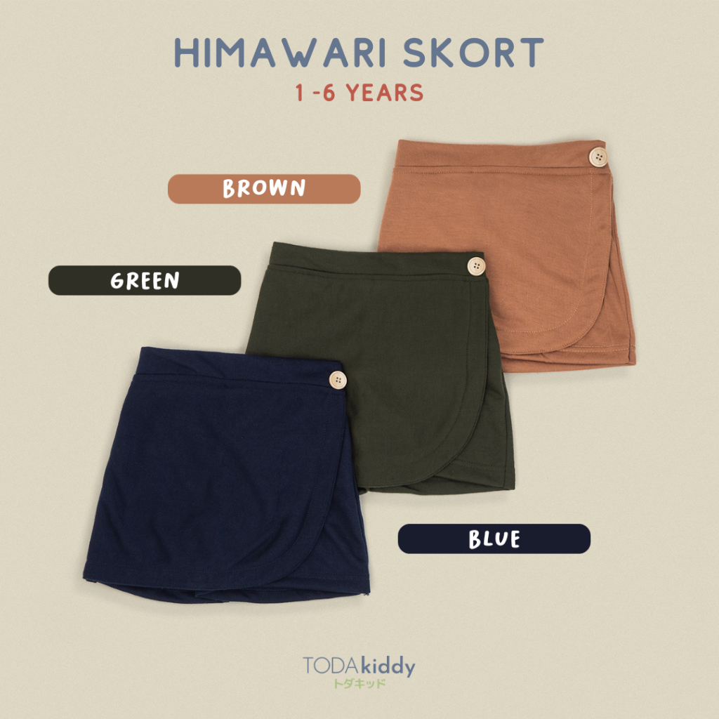 TODA KIDDY - Himawari Skort ( rok celana anak / rok anak / celana pendek anak perempuan )