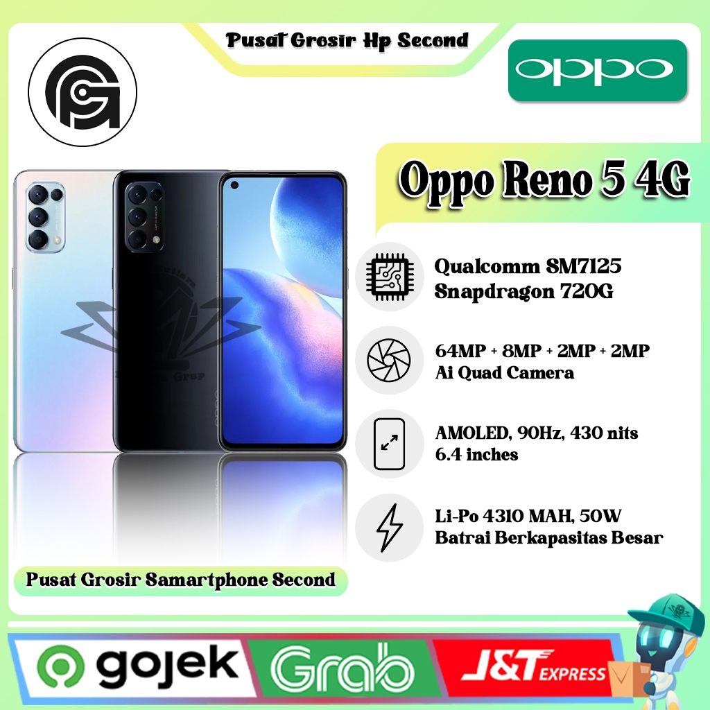 Oppo Reno 5 4G | 5G Ram 8GB Rom 128GB (SECOND)