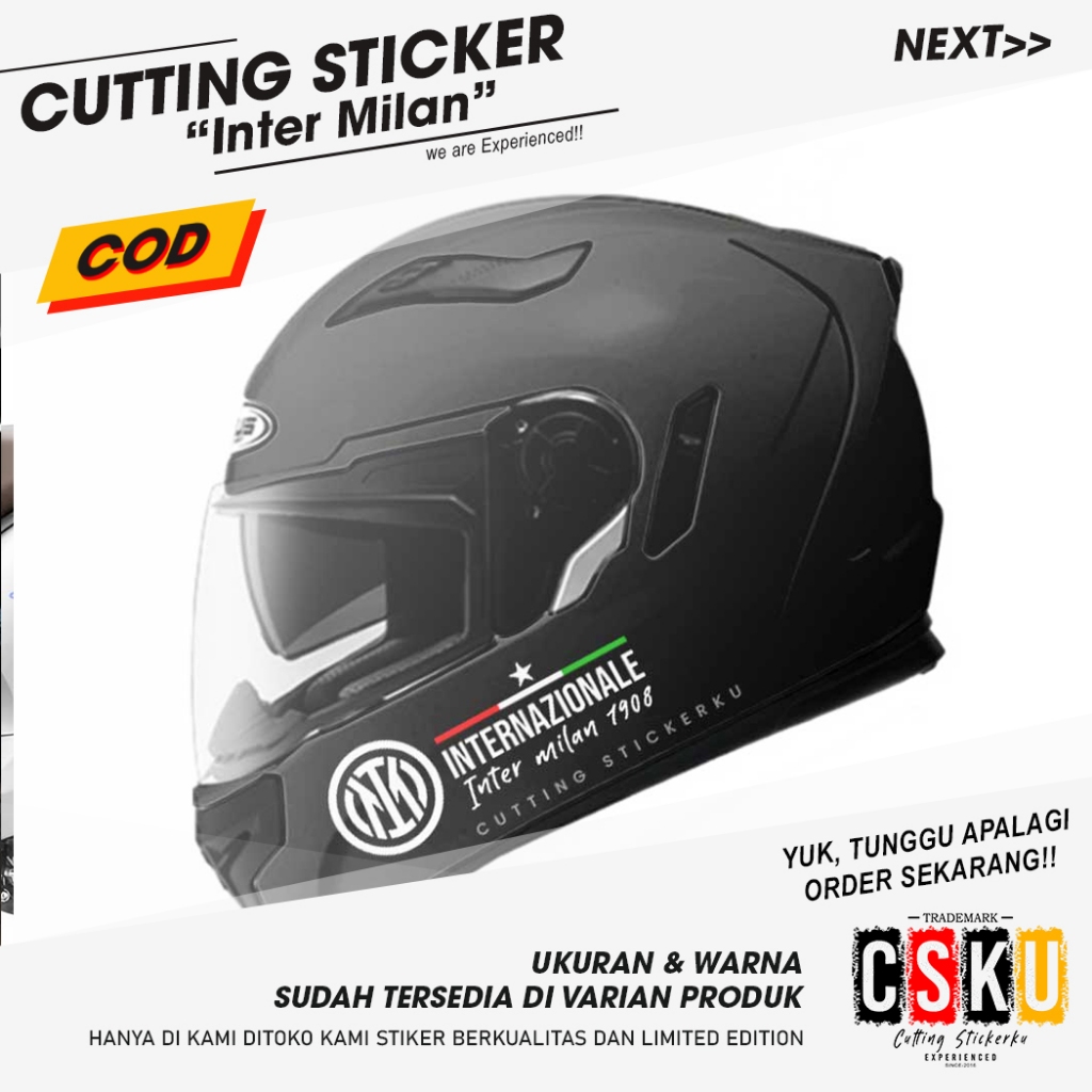 Cutting Sticker Intermilan Variasi Motor Mobil Sticker Nyala Reflektif Keren Bola