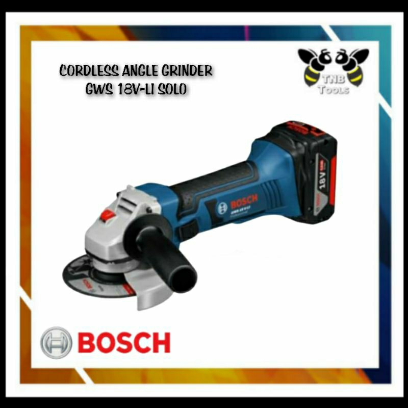 BOSCH Cordless Angle Grinder GWS 18V-LI Solo | Mesin Gerinda Baterai