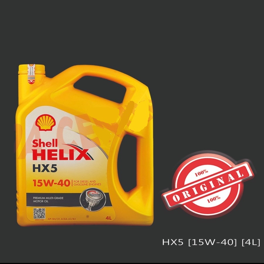 Aveiro shop - oli shell helix hx5 15w-40 100% original oli shell helix 4 liter asli original
