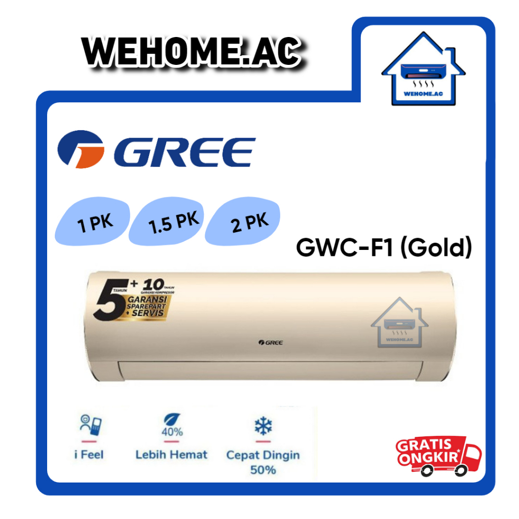 AC Gree 1.5 - 2 PK Gold Inverter 1 PK - 1.5 PK GWC-F1 AC Inverter Gold GWC09F1 GWC12F1 GWC18F1