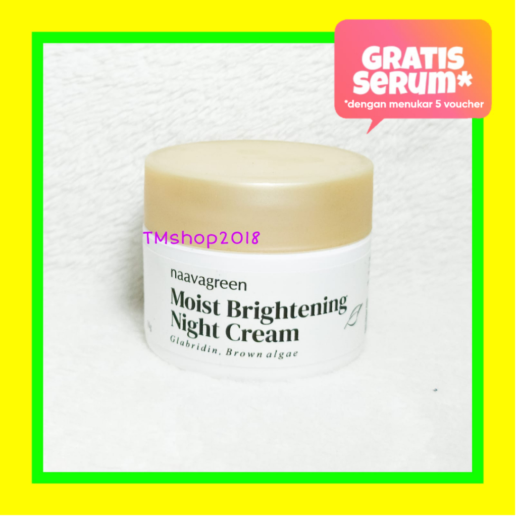 Naavagreen Moist Brightening Night Cream 10 gram by dr Fredi Setyawan Original Skincare Krim Malam G