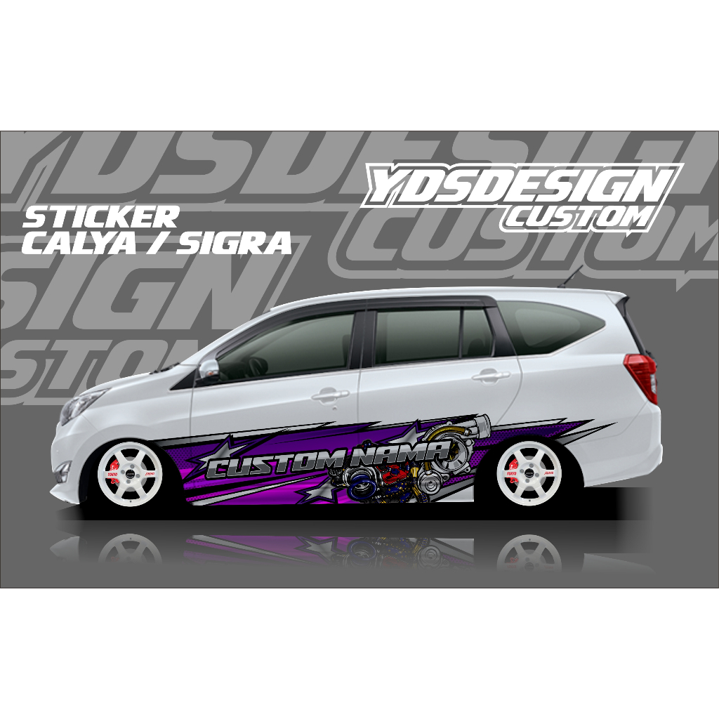 DECAL LIVERY CALYA,SIGRA,JAZZ,XENIA / STIKER MOBIL SIGRA CALYA