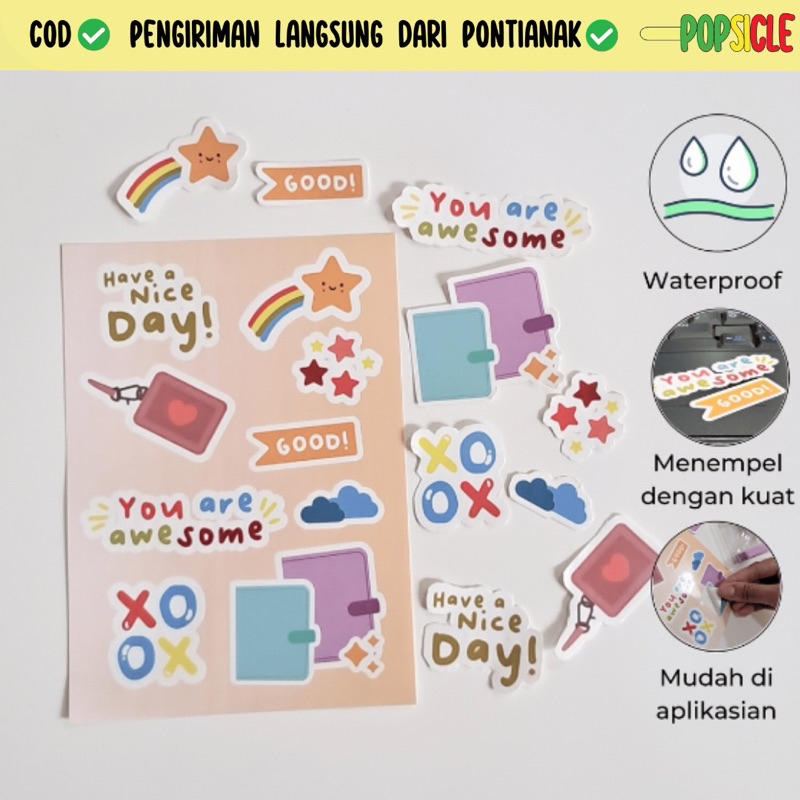 

Stiker Tumbler Flashee Estetik Sticker Kotak Pensil Binder Aesthetic Dairy Lucu Stiker Tempel HP COD