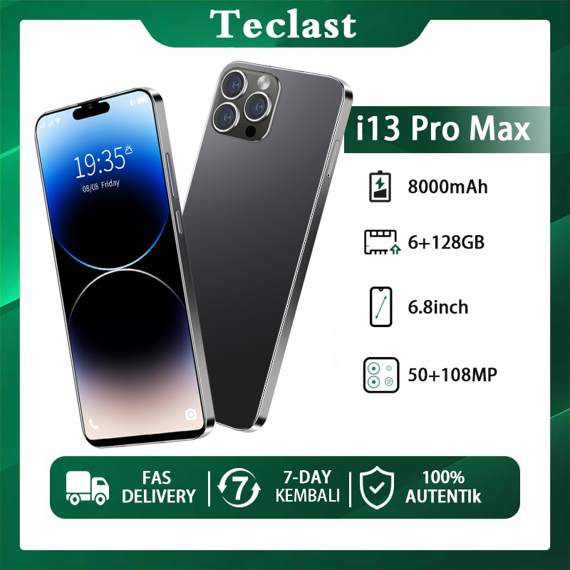 Smartphone i13 Pro Max Android hp murah i13 pro max 12GB RAM + 512GB ROM Layar 6.8inci 50+108MP Kame