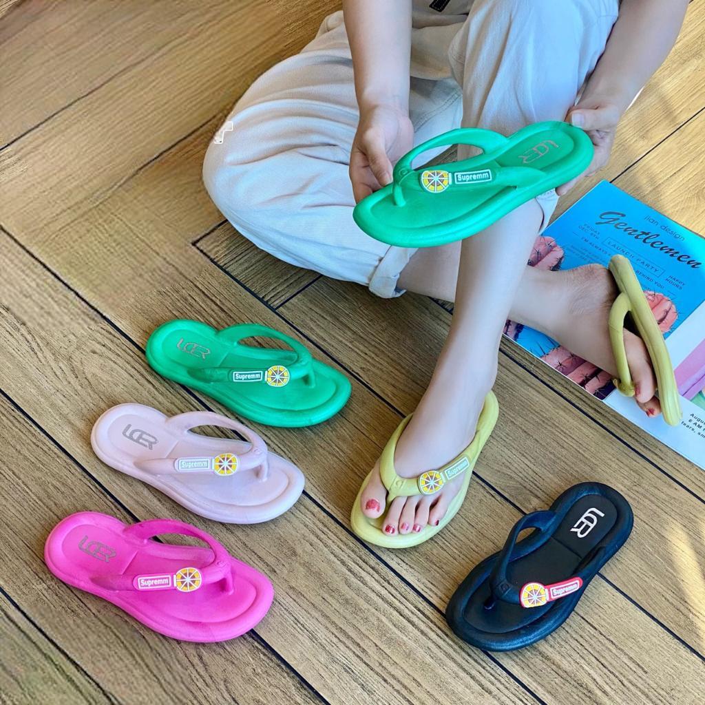 Sandal Wanita Jelly Jepit EVA LEMON Tebal Import Karet