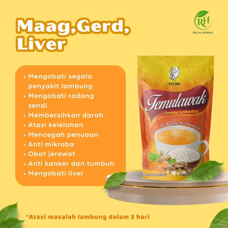 

Temulawak instan OBAT LAMBUNG MAGH KRONIS DAN AKUT 250 gr