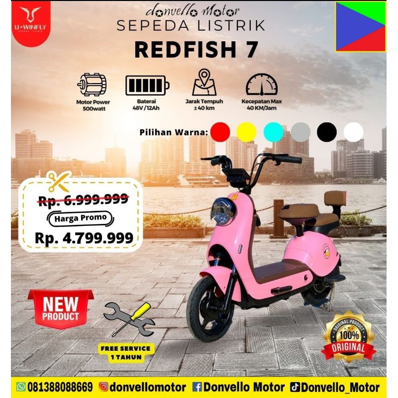 Sepeda Listrik Uwinfly R7 Resfish 7