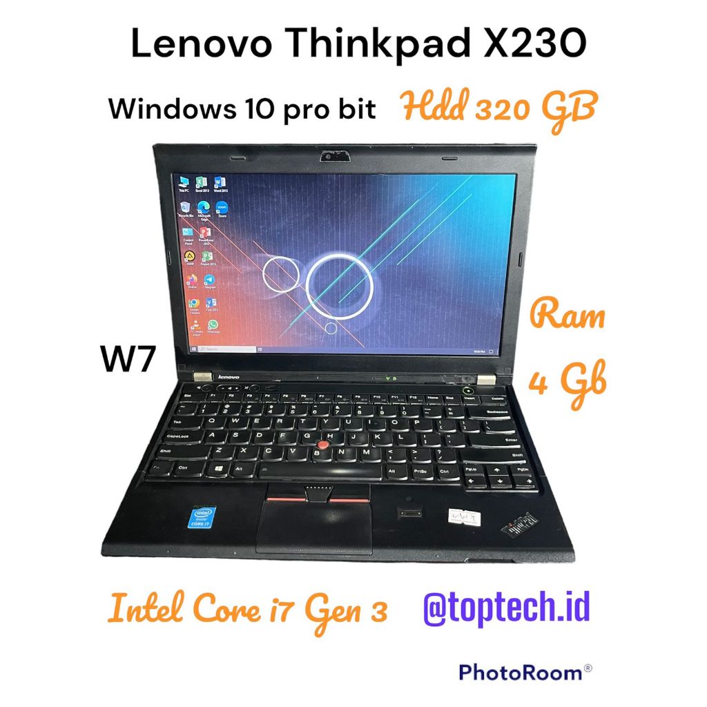 (W7)LAPTOP Lenovo Thinkpad x230 RAM 4 GB HDD 320GB