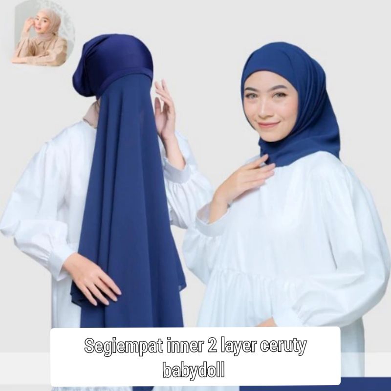 segiempat inner 2 in 1 ceruty babydoll