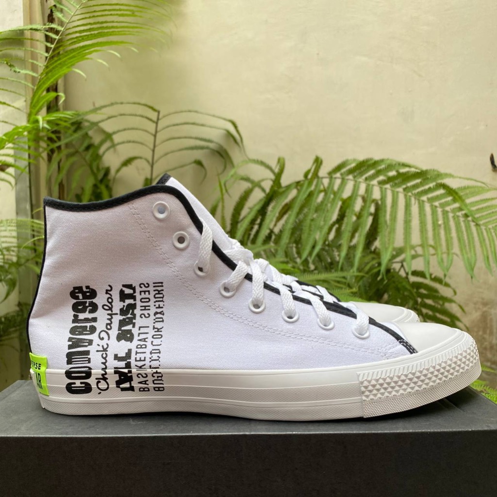 SEPATU CONVERSE ORIGINAL 100% Converse CTAS WHITE BLACK GREN BEAM Hi ONLY SIZE 45 SNEAKER PRIA  COD 